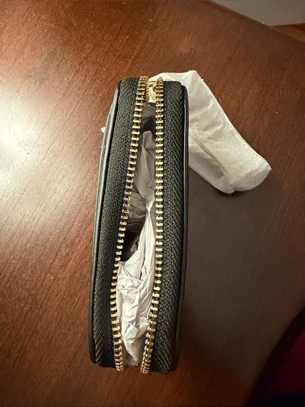 Coach Black Pebbled Leather Zip Card Case - Picture 3 of 4